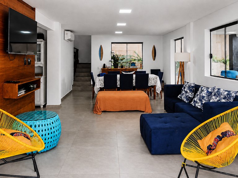 Casa c/ jacuzzi e piscina ~140m-Praia da Baleia